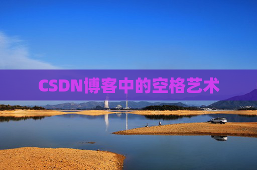CSDN博客中的空格艺术